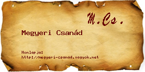 Megyeri Csanád névjegykártya